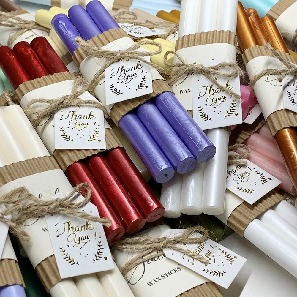 Glue Gun Sealing Wax Sticks Metallic Color Wax Seal Stamp For Wedding Invitations Envelopes Mails Wine Packages Gift Wrapping