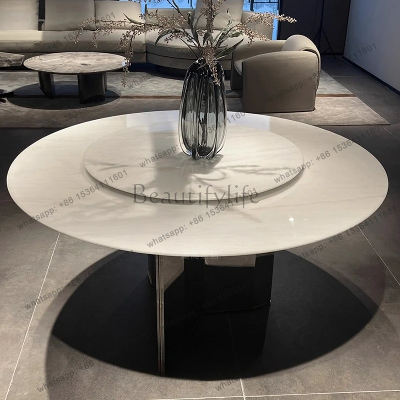 

Итальянский простой роскошный обеденный стол Kari из ледяного нефрита из натурального мрамора, современный простой обеденный стол