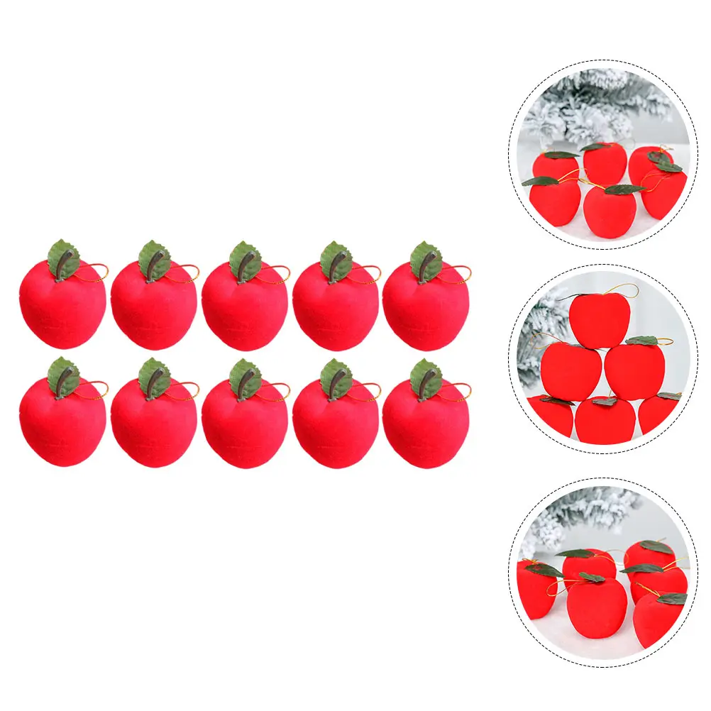 

18 PCS Decoration Christmas Tree Pendant Ornaments Red Fruit Decorations Foam Shaped