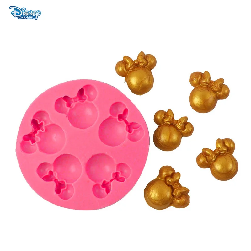 Disney Mickey Mouse Minnie Mouse Bow Tie Cake Decoration Chocolate Mould DIY Cookie Candy Silicone Mold Drip Mould