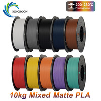 KINGROON Matte PLA Filament Mix Color Set 1.75mm Bundle 10kg 3D Printing Filament,3D Printer PLA Filament, for Most FDM 3D Print