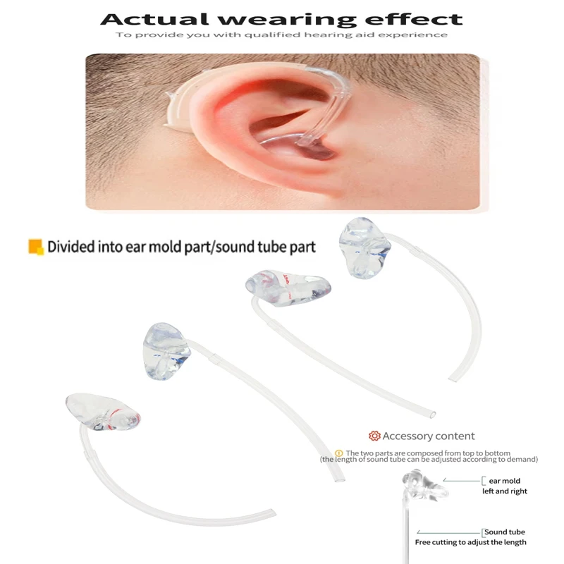 

Универсальный усилитель слуха, жесткие вкладыши, универсальные затычки для ушей с трубчатым разъемом для производства аксессуаров для слуховых аппаратов