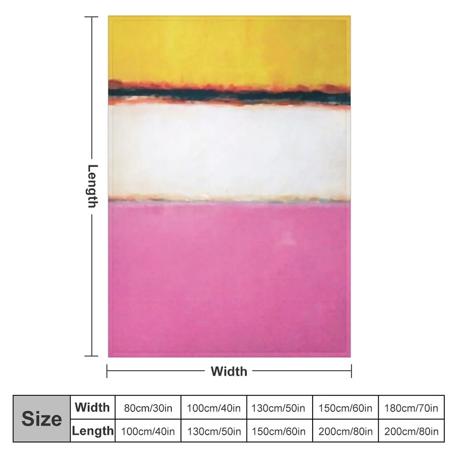 Mark Rothko | White Center (Yellow, Pink and Lavender on Rose) Throw Blanket valentine gift ideas Bed Furry Hair Blankets