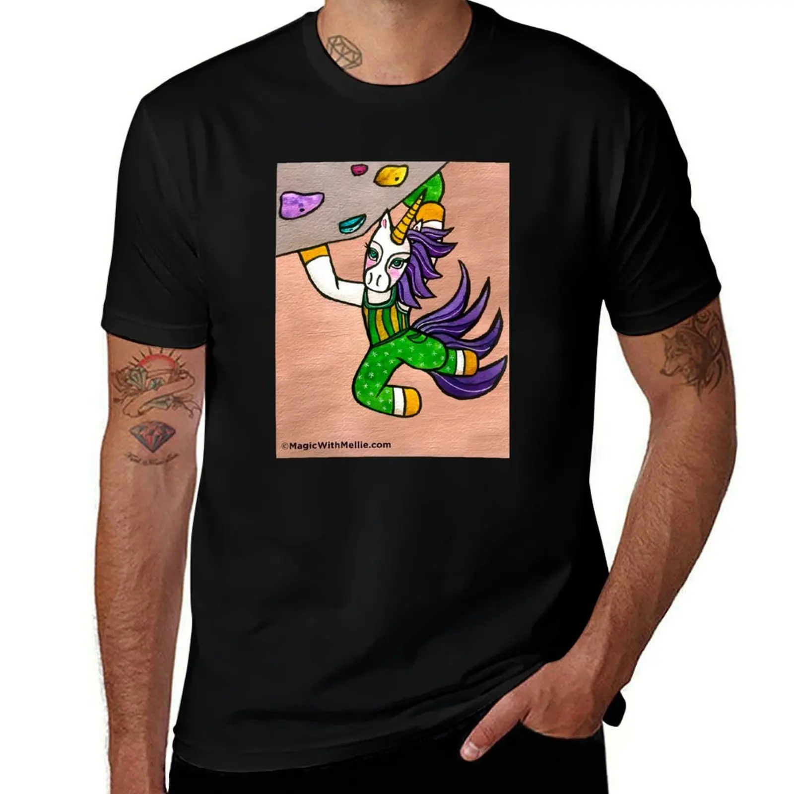 

Indoor Rock Climbing Bouldering Unicorn by Mellie Test T-Shirt man t shirt heavy cotton funny t shirts dark humor T-Shirt