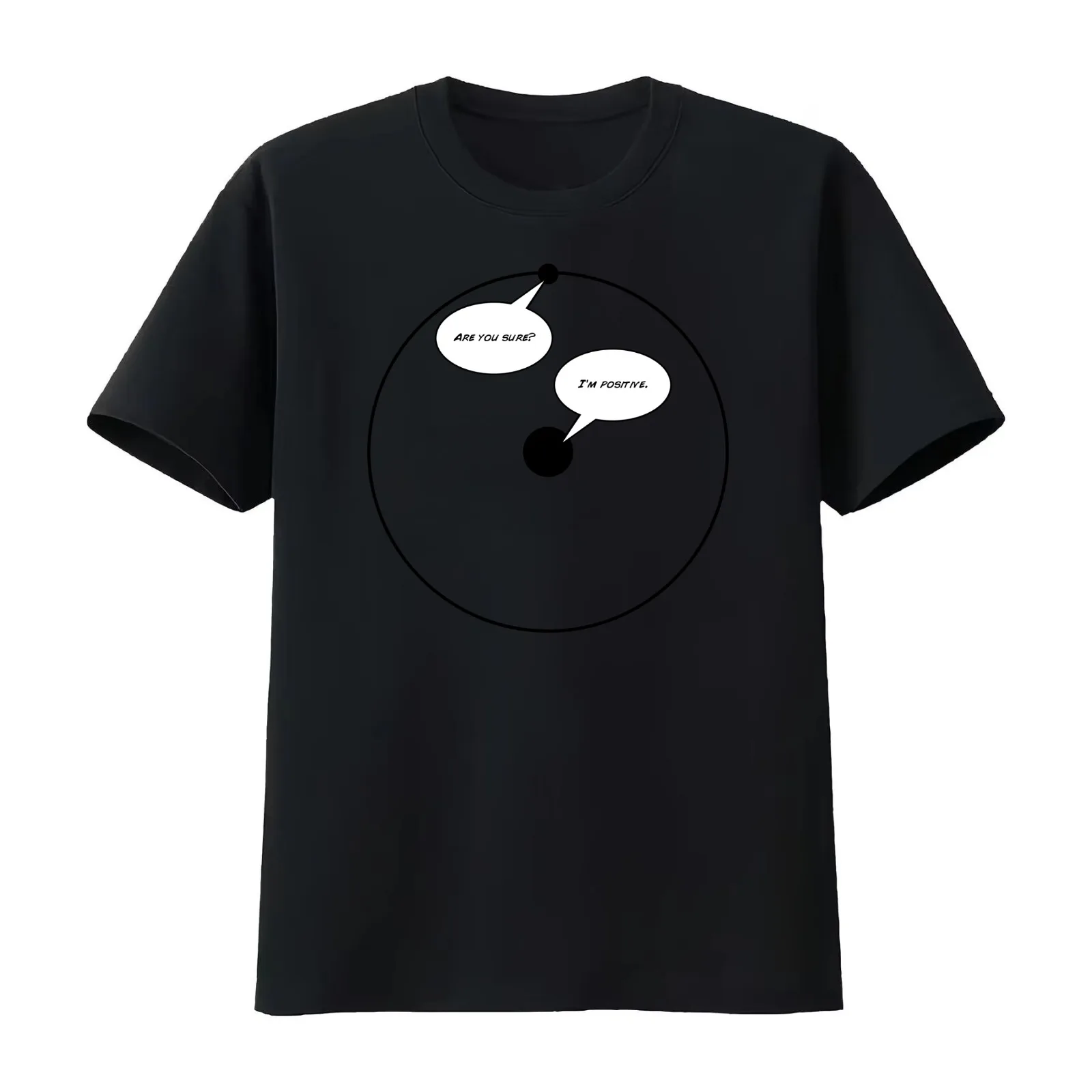 Hydrogen Humour T-Shirt Summer Casual Cotton Tee Oversized Streetwear Tops Vintage Graphic Print Loose Fit Short Sleeve