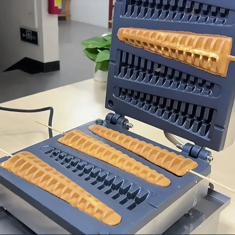 

Hot Sale Muffin Waffle Machine Commerical Non-stick Christmas Tree Shape Lolly Waffle Stick Maker
