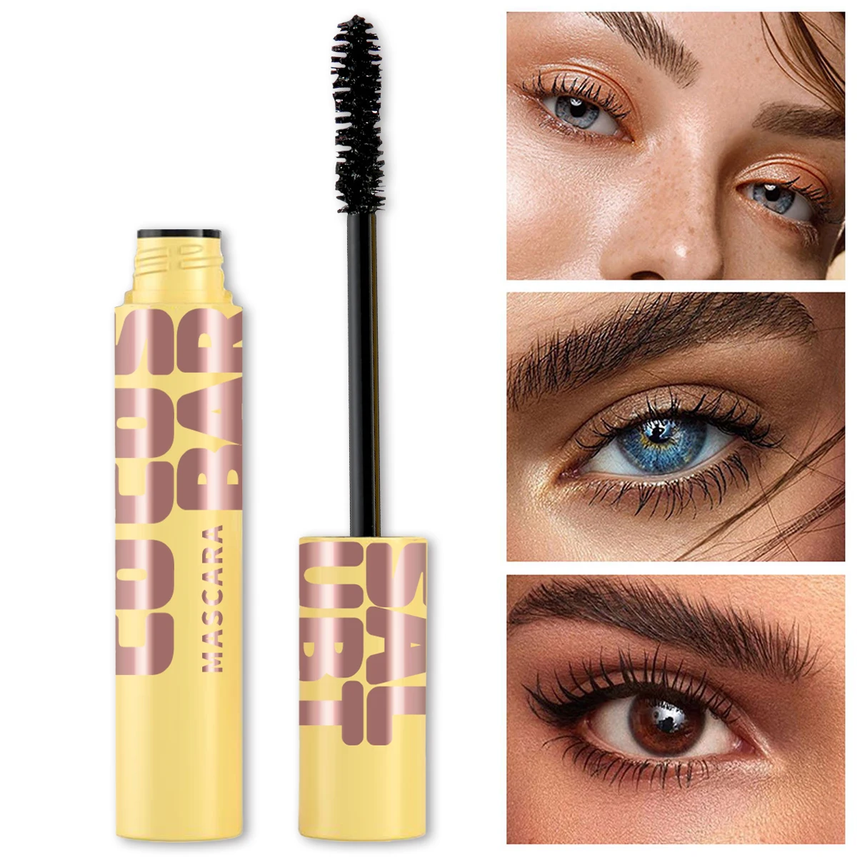 lockige, dicke, wasserfeste Wimperntusche, wischfester, lockiger, verlängerter Stil, kann in Kombination verwendet werden, ein Must-Have-Beauty-Make-up