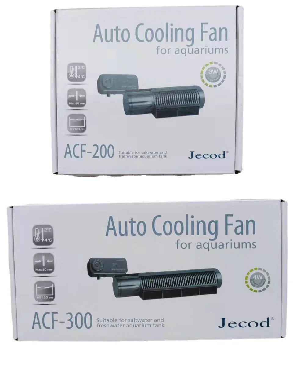 Imagem -02 - Jebao-ventilador de Refrigeração Ajustável para Aquário de Água Doce Aquário Silencioso Automático Temperatura Constante Acf200 300 Verão