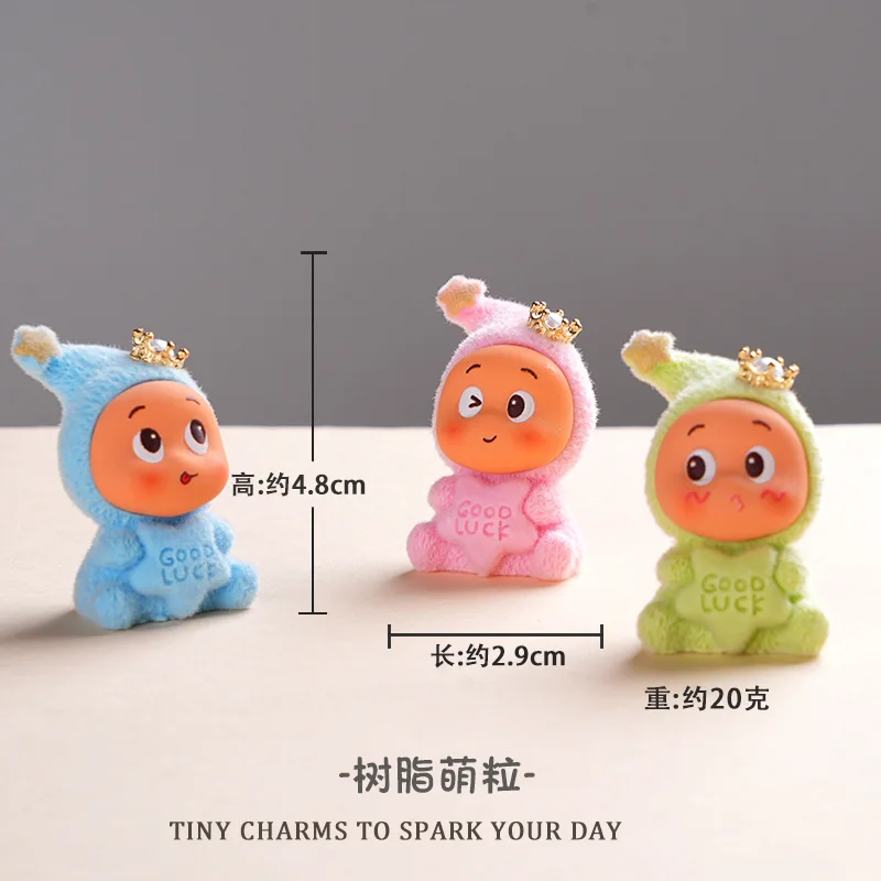8pcs2025 nova boneca resina Meng grão par toque enfeites de mesa