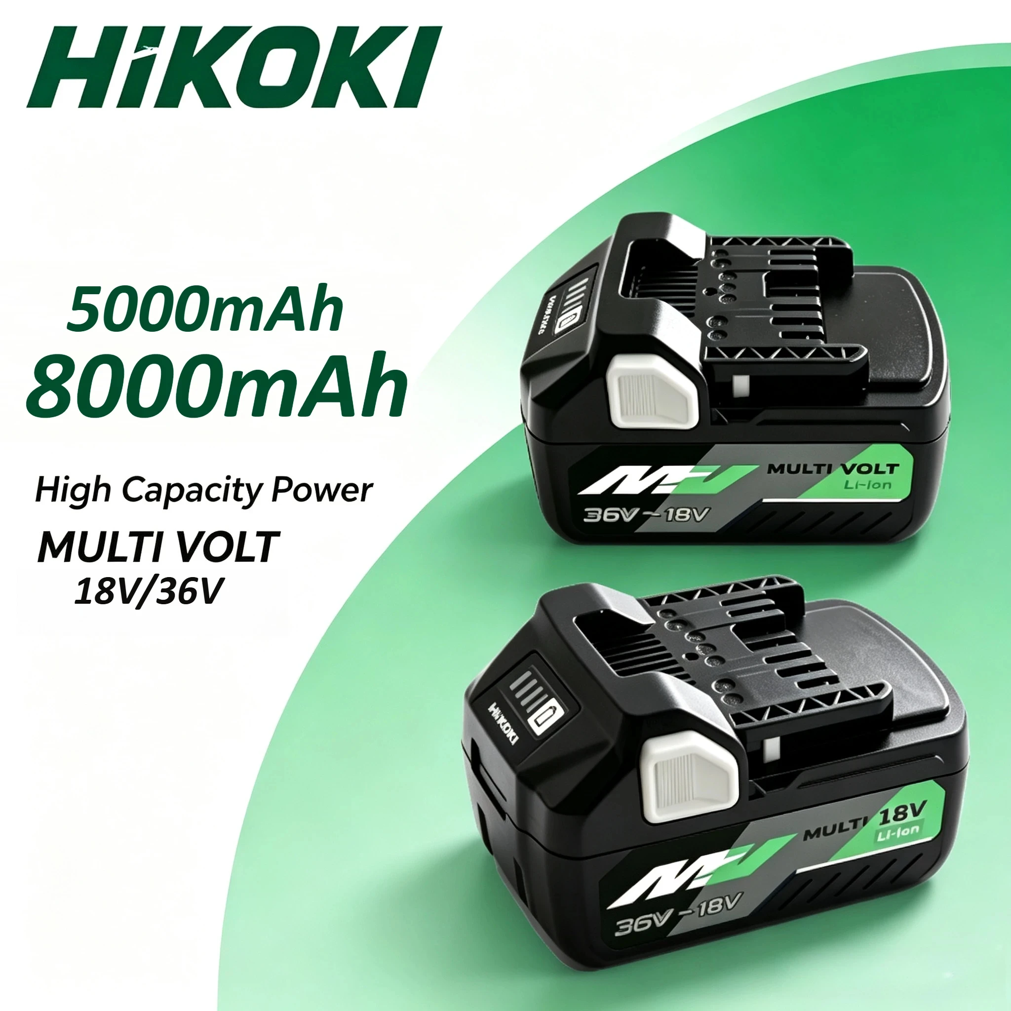 For HiKOKI Hitachi 18V 36V 5.0Ah Multivolt Li-ion Battery BSL36A18 BSL1860 Replacement Rechargeable Cordless Power Tool Battery