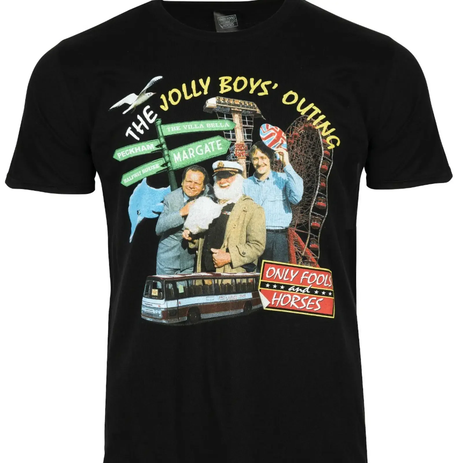 Only Fools and Horses The Jolly Boys Outing OFFICIAL T Shirt New vintage Washed Casual Soft Versatile Slightly fashion