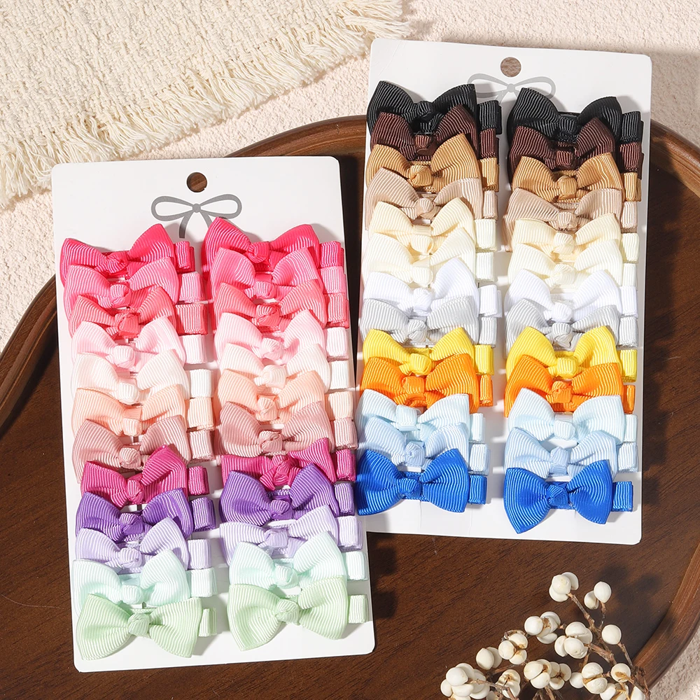 50PCS/Set Small Bow Hair Clip Girls and Teenagers in Autumn and Winter Daily Hair Accessories Sweet Children's Hair Accessories