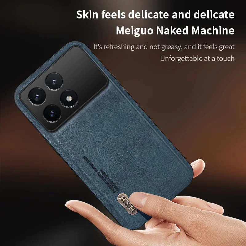 For Xiaomi POCO F6 Pro 5G Чехол Для Back Cover Skin Feel Magnetic PU Leather Phone Cases Soft Fundas For Xiaomi POCO F6 Pro