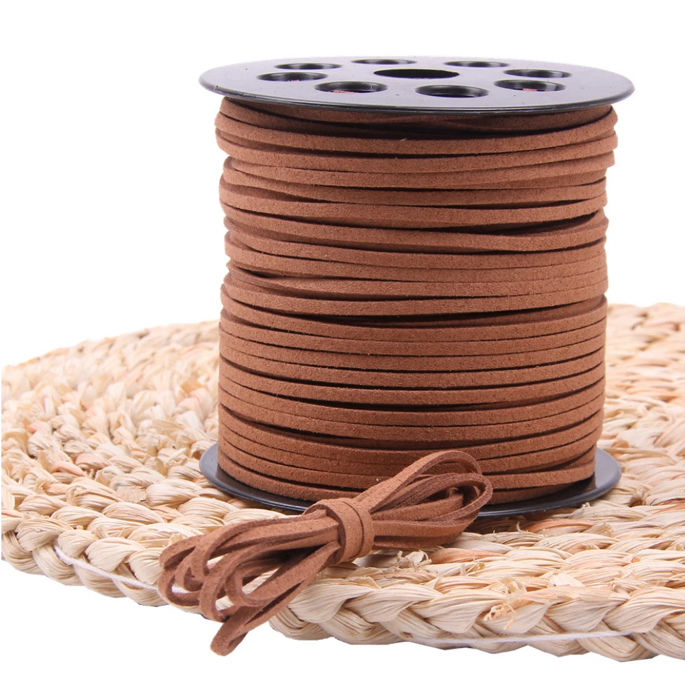 10M/Rolle 2,5mm Kunstwildleder-Schnur, Lederband, Handgefertigter Faden für Armbänder, DIY-Schmuckzubehör, Komponenten und Schnur-Accessoires – Detail 9