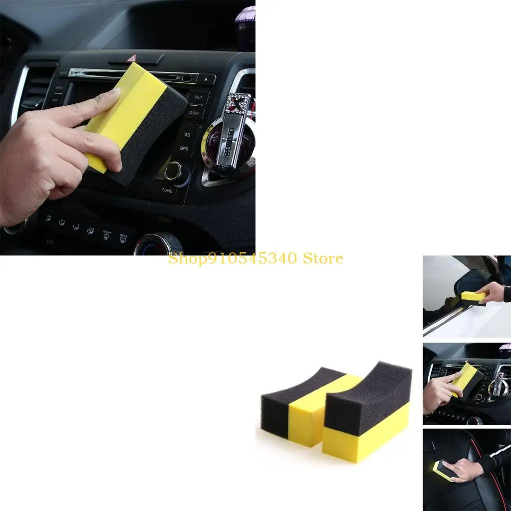 U2JA Cleaning Sponge Brush Car Wheel Tire Wash Wipe Water Suction Sponge Pad Wax Tool