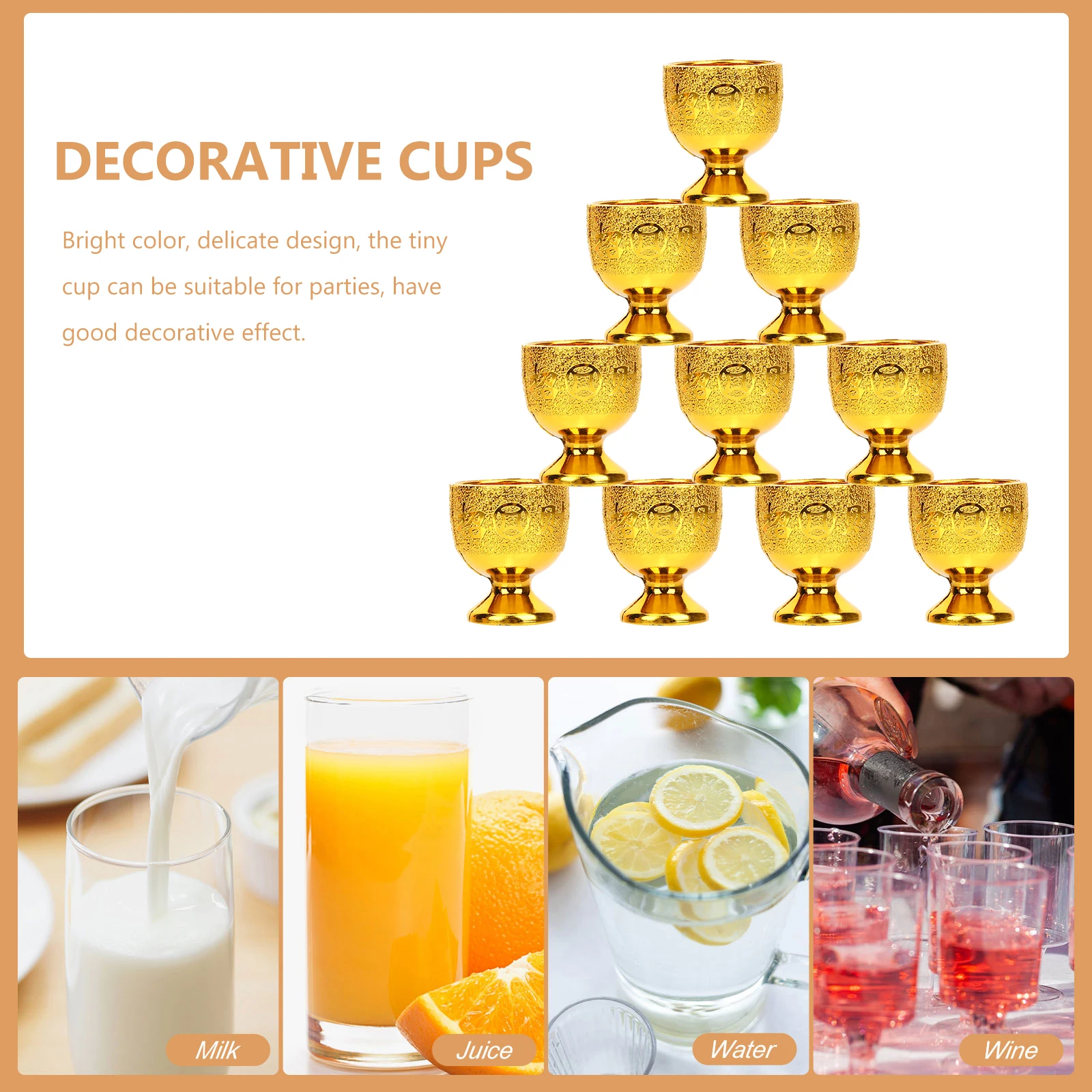 

Portable Glass Tea Cup Decorative Cups Mini Drinks Party Supplies Drinking Household
