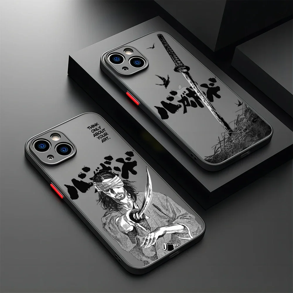 Funda japonesa Bushido Spirit Miyamoto Musashi para iPhone, carcasa a prueba de golpes para iPhone 16, 15, 14, 13, 12, 11 Pro, XR, XS Max, 7, 8 Plus, Y2K