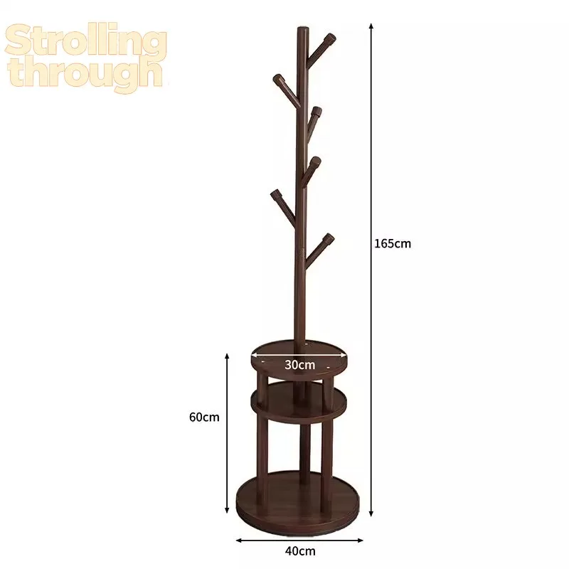 

Corner coat rack Floor-to-ceiling household hanger Floor-to-ceiling hanger Bedroom clothes Solid wood rack Hanging clothes