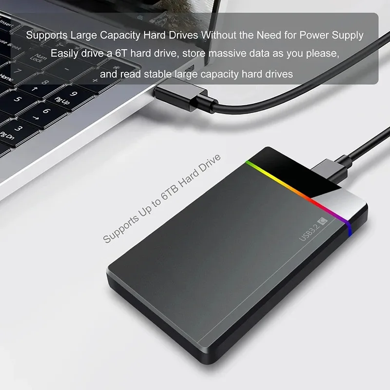 2.5インチ HDD エンクロージャ SATA to USB 3.2 外付けモバイルハードドライブケース ラップトップ PC 用 5Gbps 速度エンクロージャ SATA SSD HDD 収納ケース