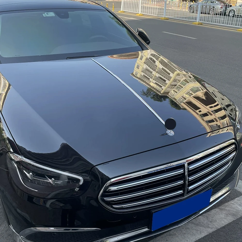 Edelstahl-Motorhauben-Zierleiste für Mercedes Benz E S Klasse W213 W214 W222 W223 2016-2025 Chrom-Fronthauben-Verkleidung – Detail 3