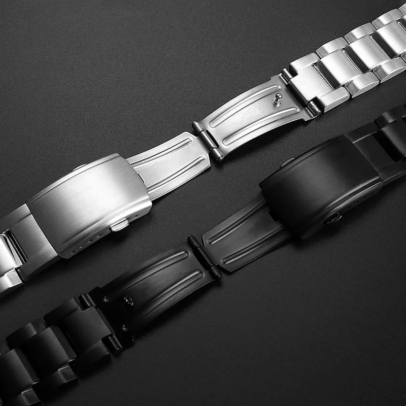 Solid fine steel watchband for Casio Watch strap G-Shock steel heart  GST-B400 series men\'s wristband bracelet Butterfly button