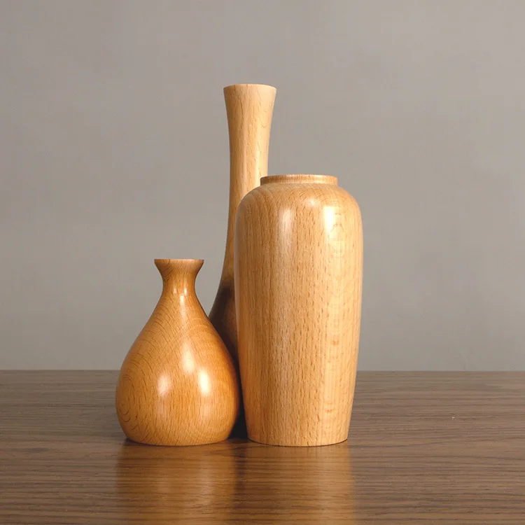 Simple home furnishings, family decorations, wooden vases, office, dining room, living room, wedding photo props