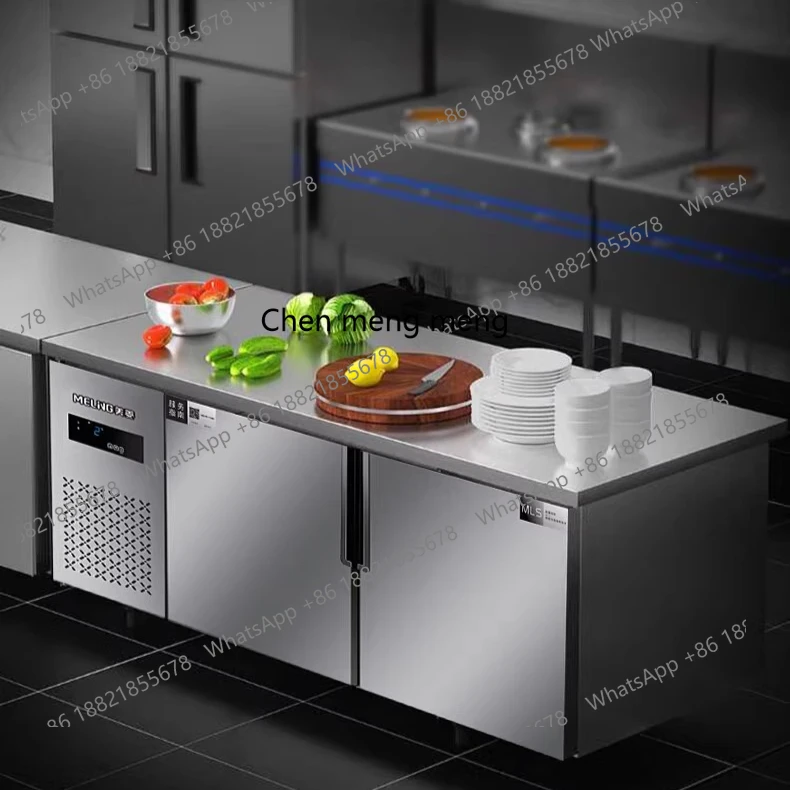 

Commercial console freezer 1.5/1 meters refrigerated frozen stainless steel all-copper tube fresh-keeping workbench