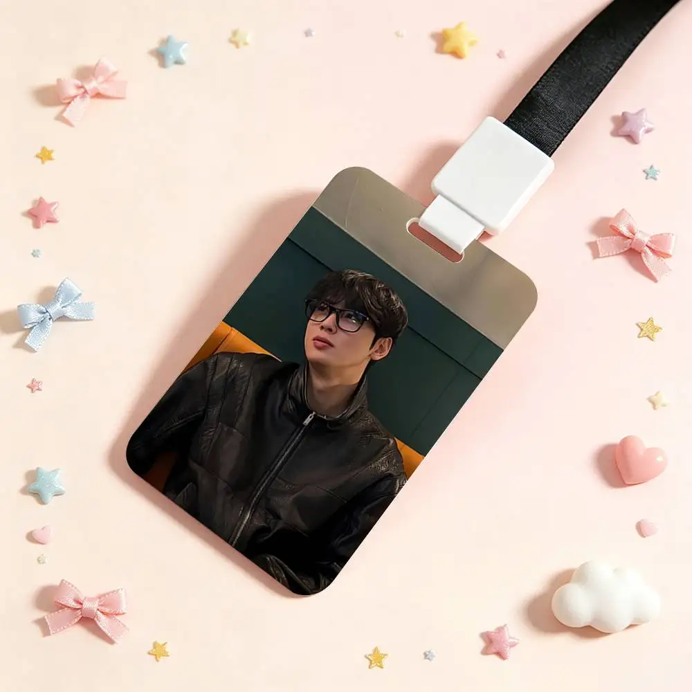 Cool C-Cha Eun-woo-S NFC Contactless Sliding Card Sleeve For Student Cards, Bus Cards, ID Cards, And Work Permits