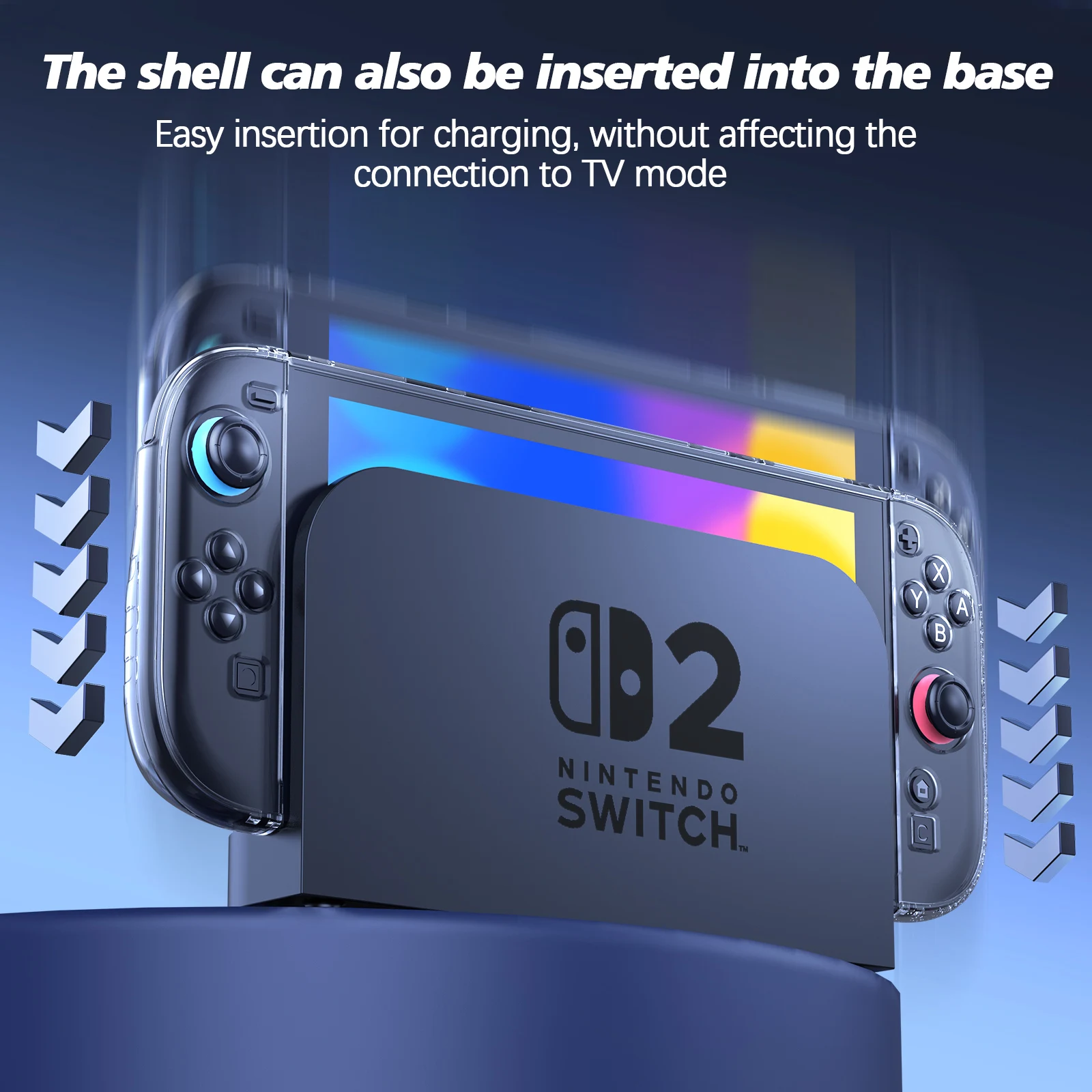 HUADAI Suitable For Switch 2 2025 Transparency Pc Protective Case Game Console Handle Full Package Ultra Thin Split Protective