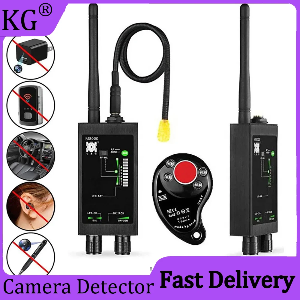 M8000 RF Signal professional microspies and bug Detector Wireless Hidden Spy Camera GSM GPS Scan Finder Magnetic GPS Detector