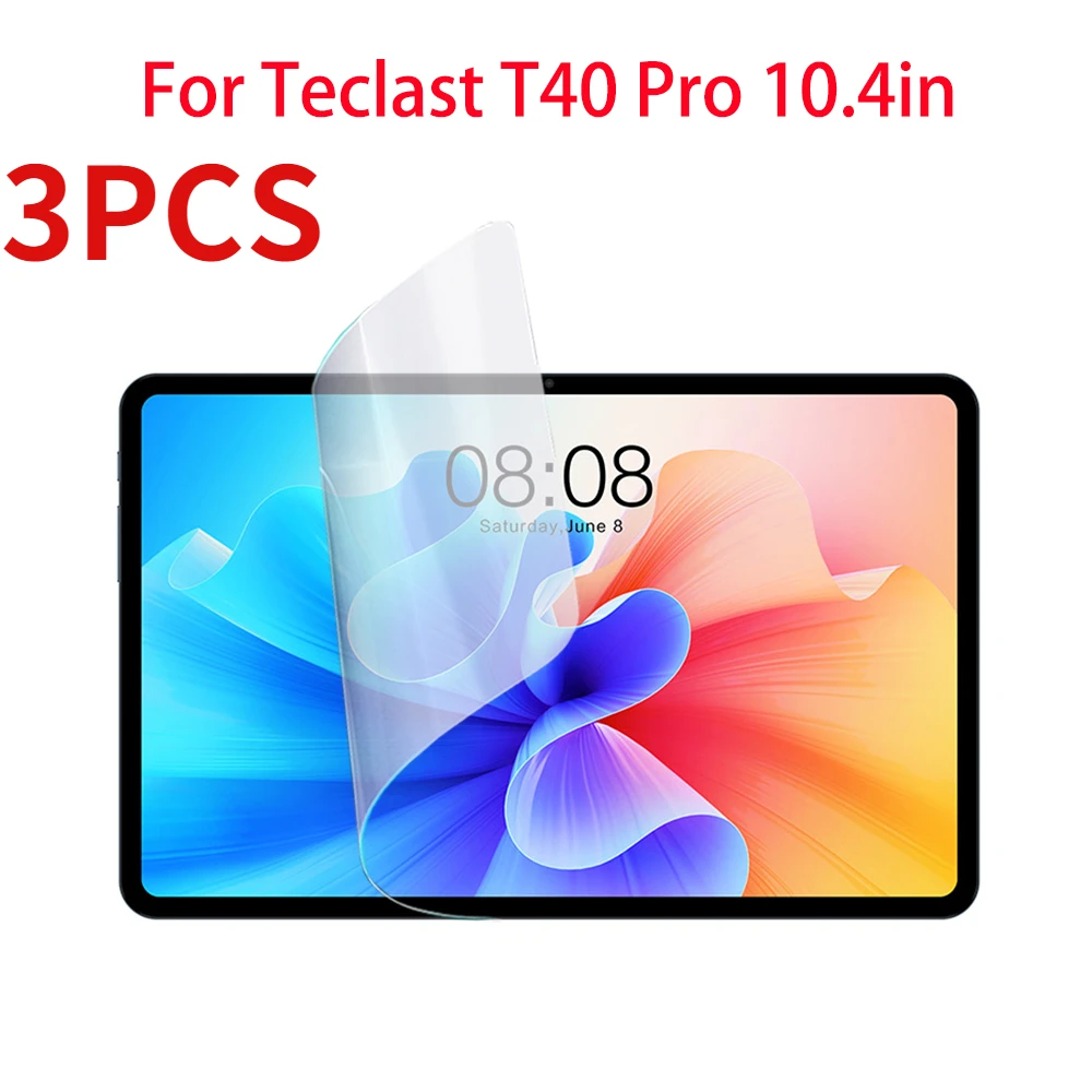 3 Packs PE Soft Film For Teclast T40 Pro 10.4inches Clear Anti Fingerprints Hydrogel Full Cover Soft Screen Protector Film