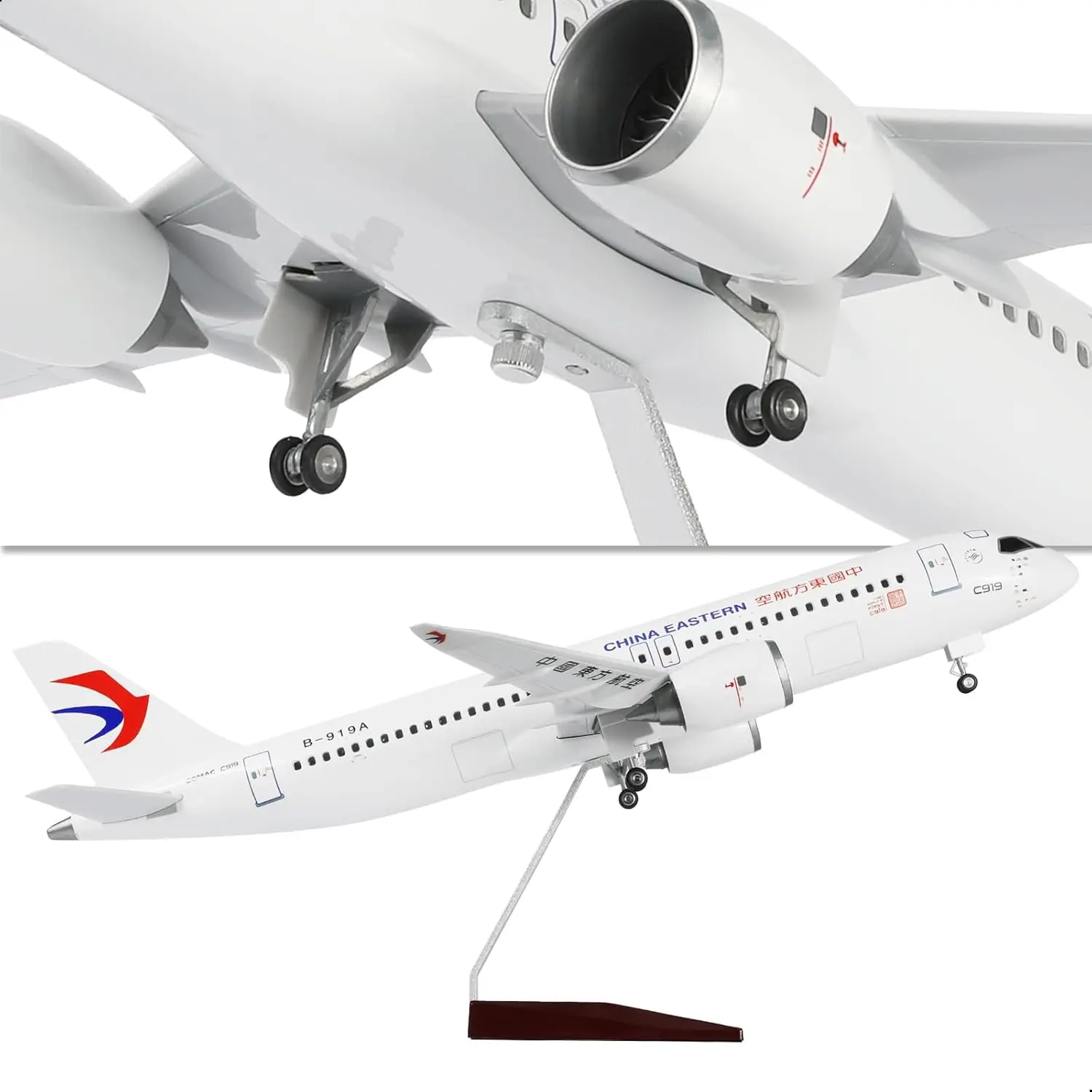 

47cm Scale Aircraft China Eastern Airways C919 boys toys Airplane Diecast Model Child toy Resin Model Displays Collected Gift By