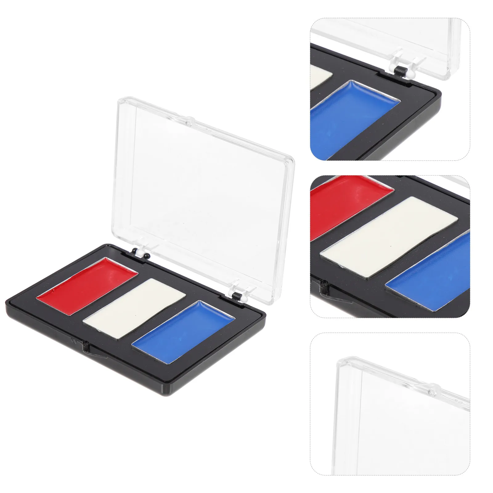 

Набор из 3-х красок для лица и тела: новогодние масляные краски для лица, многофункциональный фестивальный макияж, пигменты для взрослых, красный, белый и синий, аксессуары