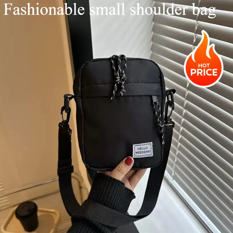 

Простая мужская сумка, однотонная мини-сумка на одно плечо, маленькая квадратная сумка, повседневная диагональная сумка через плечо, легкая сумка для мобильного телефона