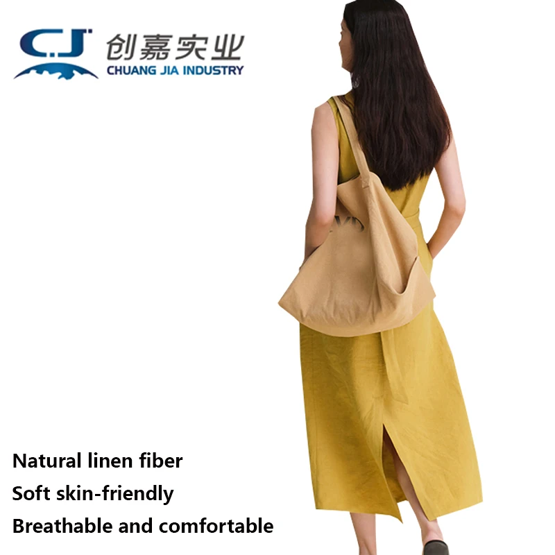 Vestido de Lino 100% Natural para Mujer - Diseño Original, Ropa de Calle Moderna, Fresco y Transpirable