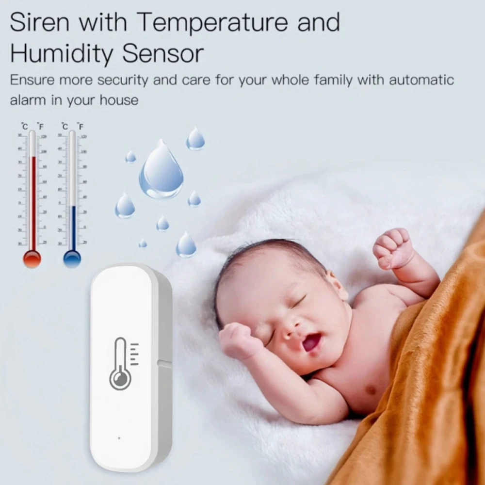 Útil vida inteligente sensor de umidade temperatura sem fio zigbee wifi higrômetro detector tuya app termômetro para alexa casa voz