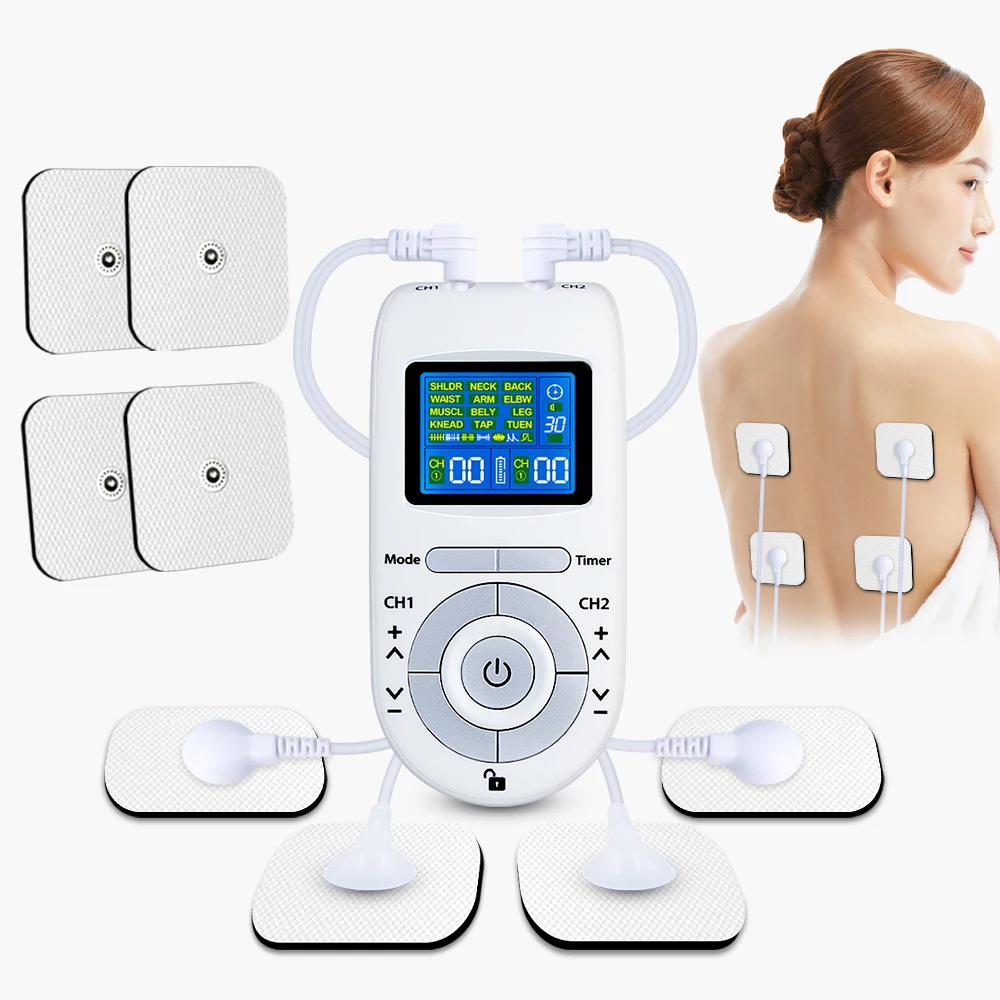 عشرات كهربائية الاسترخاء محفز العضلات 12 طرق EMS الوخز بالإبر تدليك الجسم العلاج الرقمي آلة التخسيس محفز كهربائي