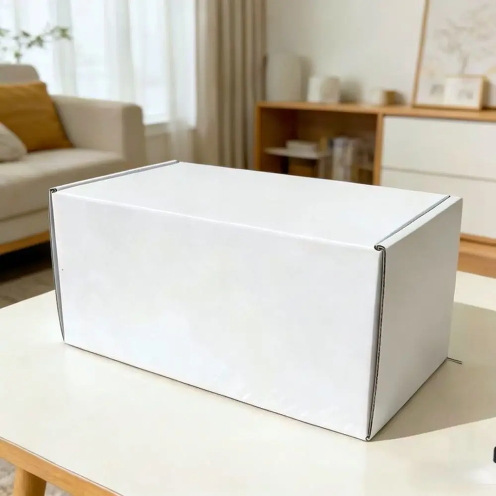 Corrugated Shipping Box Double White Cardboard Mailer Case Thickened Durable Packaging Carton For E-commerce Gift Storage