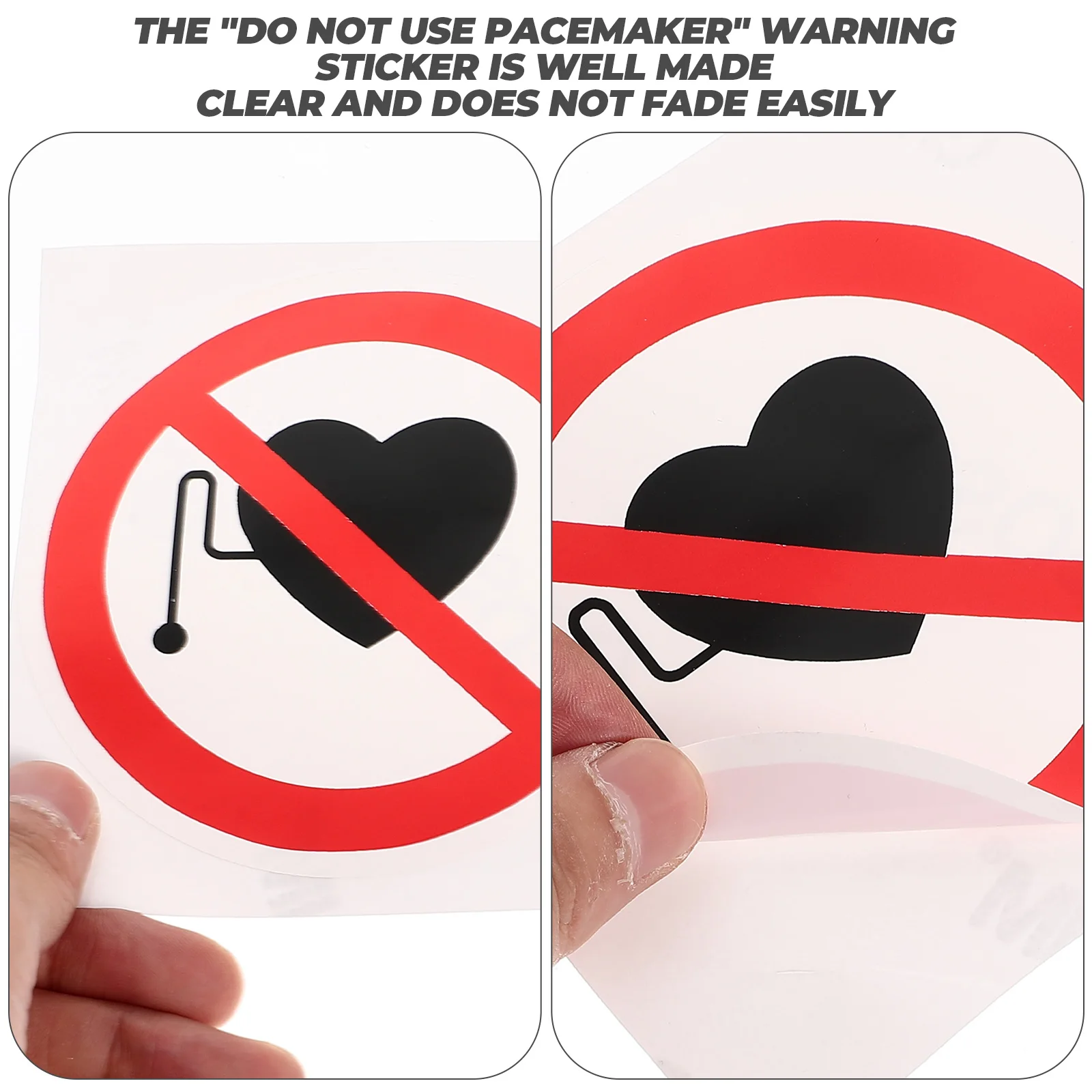 3pcs 3 Round Sign Sticker Self Adhesive Security Caution Sign Stickers Vinyl Safety No Machine Decals Traffic Signs