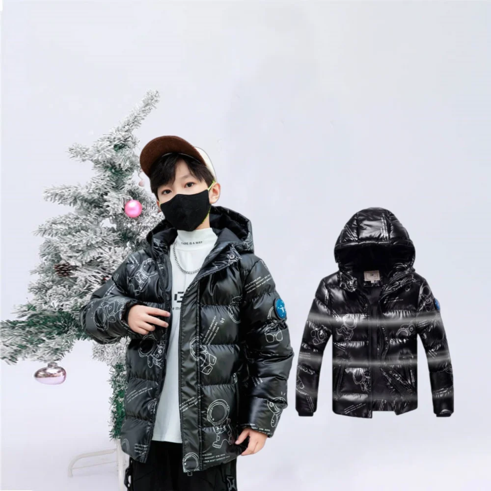 

Boys Girls Outdoor Windproof Waterproof Cotton Content Coat Children GARMENT School Kids Winter Thick Warm Cotton Padded Outwear