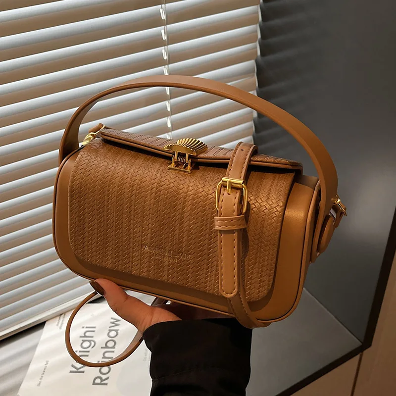 

2025 New Luxury Box Bag for Women Designer Structured Shoulder Purse Elegant Top Handle Crossbody Bag Vintage Style for Daily