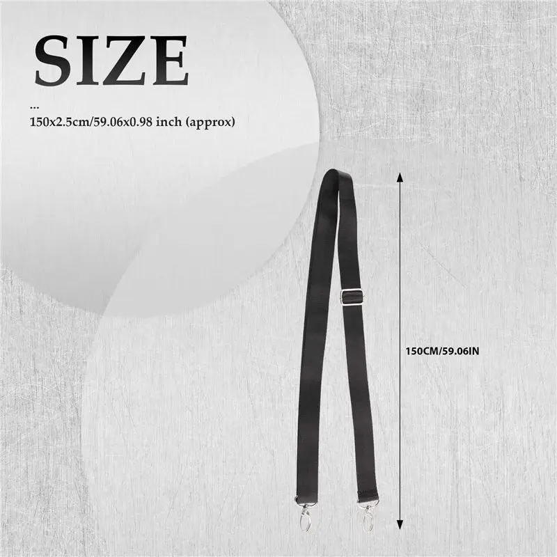 A19E-Adjustable Nylon Shoulder Bag Belt Replacement Laptop Crossbody Camera Strap