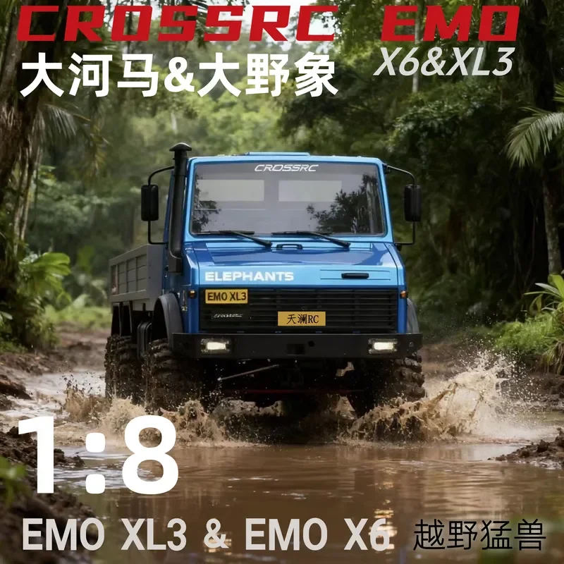 CROSSRC 1:8 سيارة التسلق X6 Big Hippo XL3 Big Wild Elephant RC المهنية سيارة التحكم عن بعد على الطرق الوعرة 6WD شاحنة ذات ست عجلات