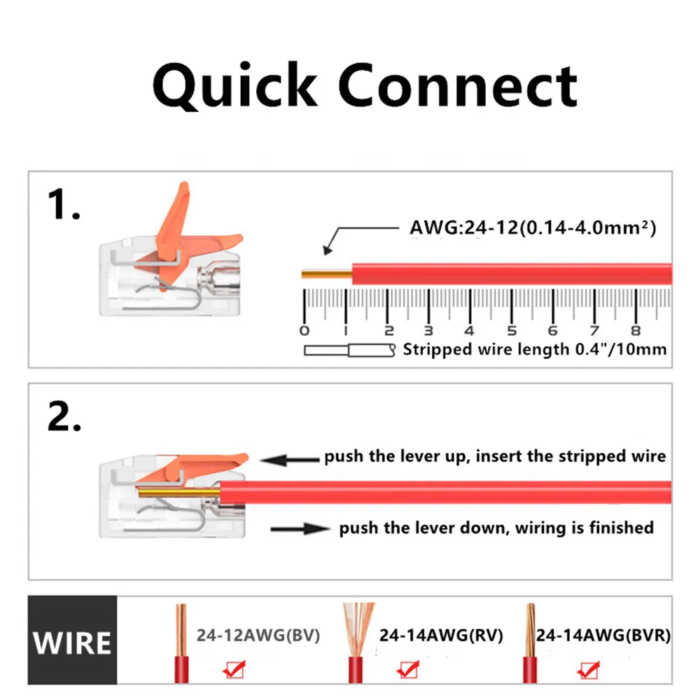 31/75 Pcs Compact Splicing Wire Connector Assortment. Quick Connect Wire Terminal Kit. Push-In Lever Wire Connectors