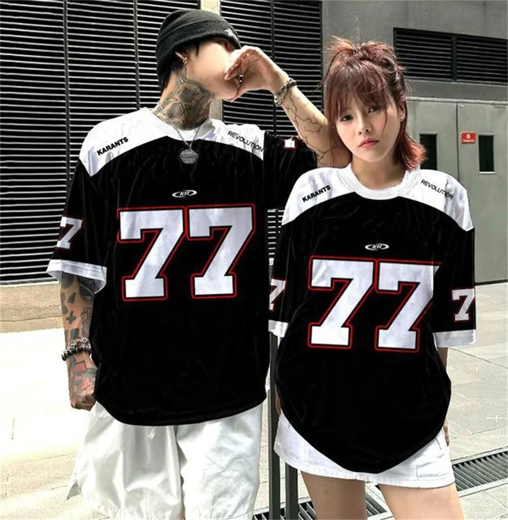 Digital Letters 3D Sports Fast Dry Breathable Men Plus Size T-shirt Basketball Jersey Hip-hop Couple Parent-child Short Sleeve