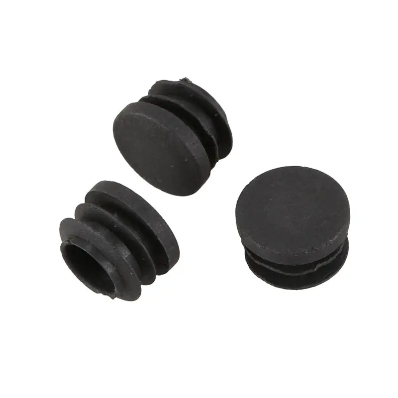 Round Table Chair Leg Tube Pipe Insert End Cap 19Mm Dia 120Pcs Black