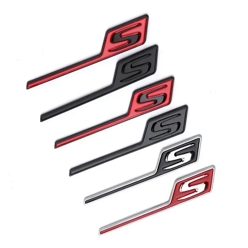 3D ABS Car Rear Trunk Badge Sticker Emblem S Logo For Mercedes Benz AMG A45 W176 GTS GT43S GT63S CLA45S C117 C63s C43S W205 E63S