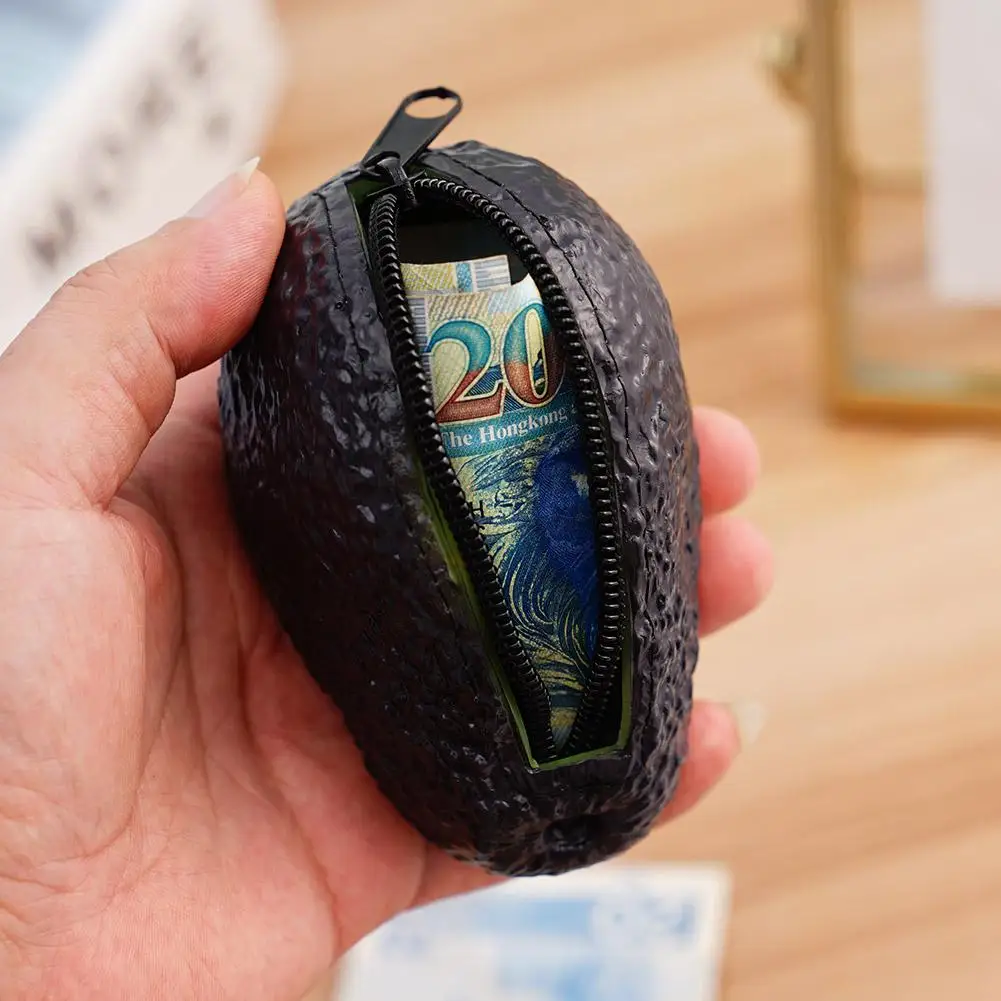 Avocado Coin Purse Pouch Mini Coin Purse Wallet Bag Pouch Novelty Portable Storage Girls Fun Handbag Zipper Pocket Gifts