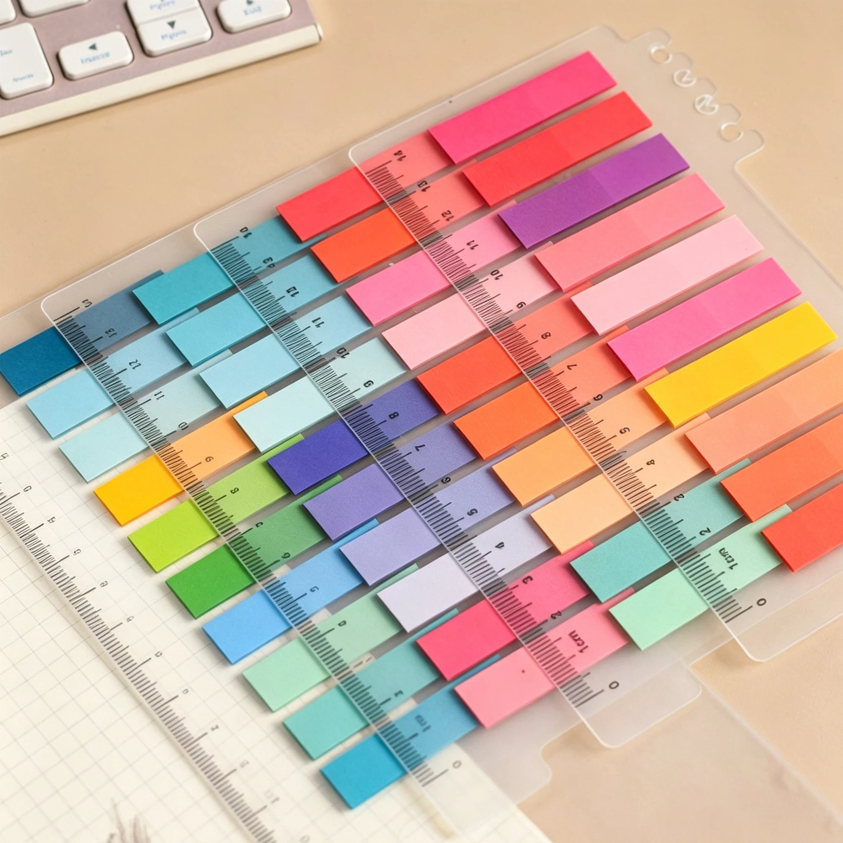 800 Sheets 4 Types PET Transparent Sticky Notes Index Tabs Colorful Memo Flags Label Tags Back To School