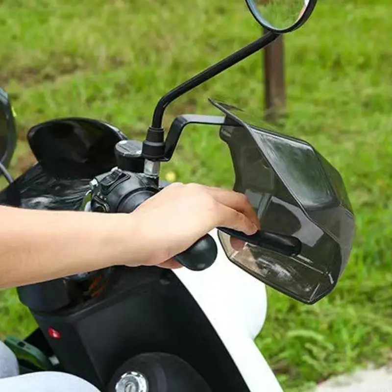 F1CF Motorcycle Hand Guards Wind Protector Cover Windproof Dustproof Easy to Install for City Commuters Comfortable Grip 2pcs